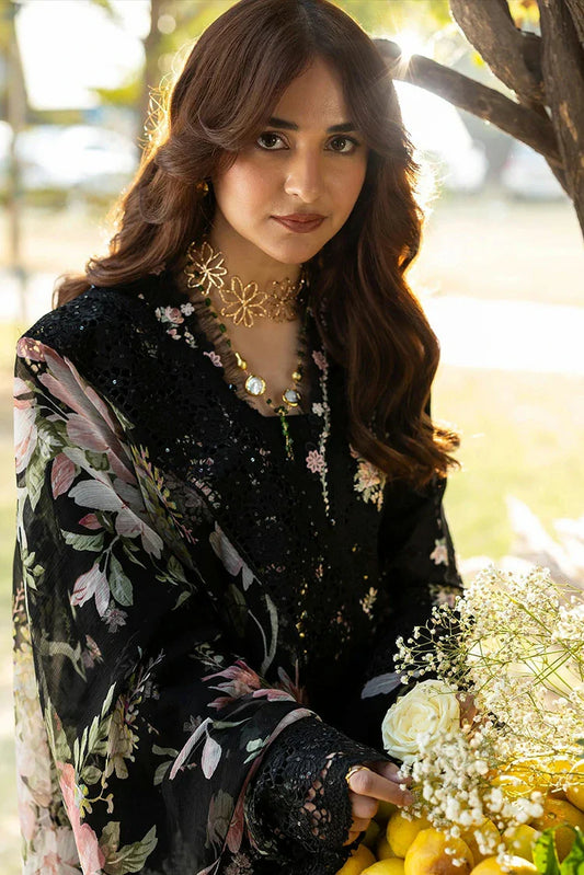 Elaf - Luxury Lawn - ELY-2B MIDNIGHT BLOSSOM - Unstitched