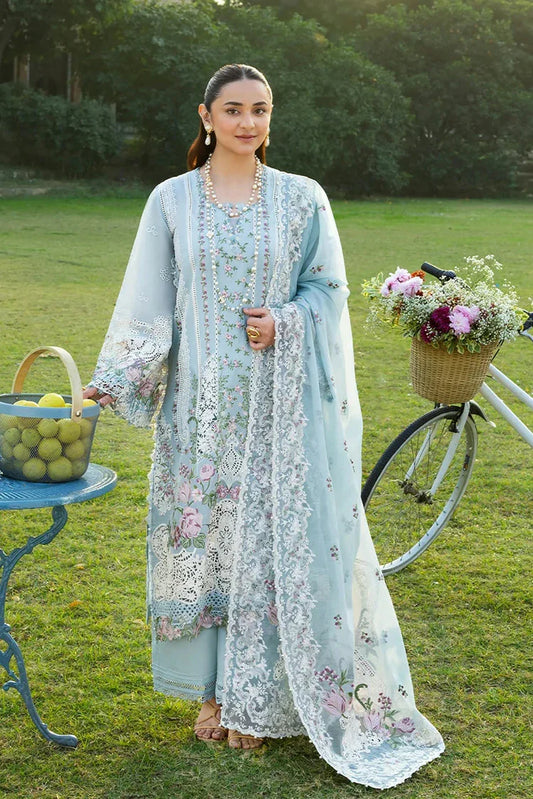 Elaf - Luxury Lawn - ELY-07 MORNIG DRIZZLE - Unstitched