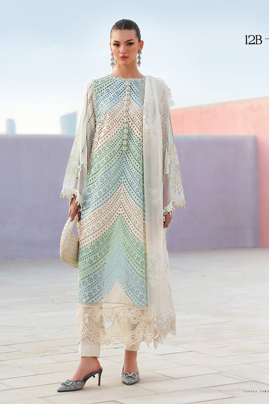 Maria B - Timeless Elegance Luxury Lawn - Design-12A - Unstitched