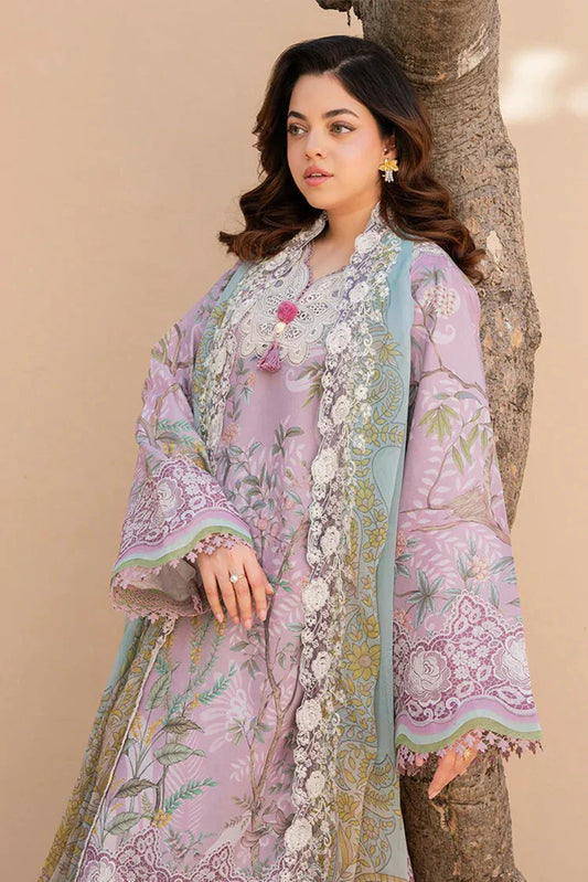 Roheenaz - Summer in Bloom Printed Vol 3 - 4A-Rose Veil - Unstitched