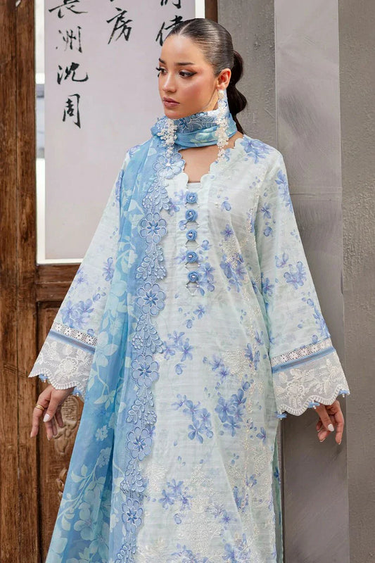 Nureh - Bloom Embroidered and Printed Lawn Collection Vol 1 - BL-09 - Unstitched