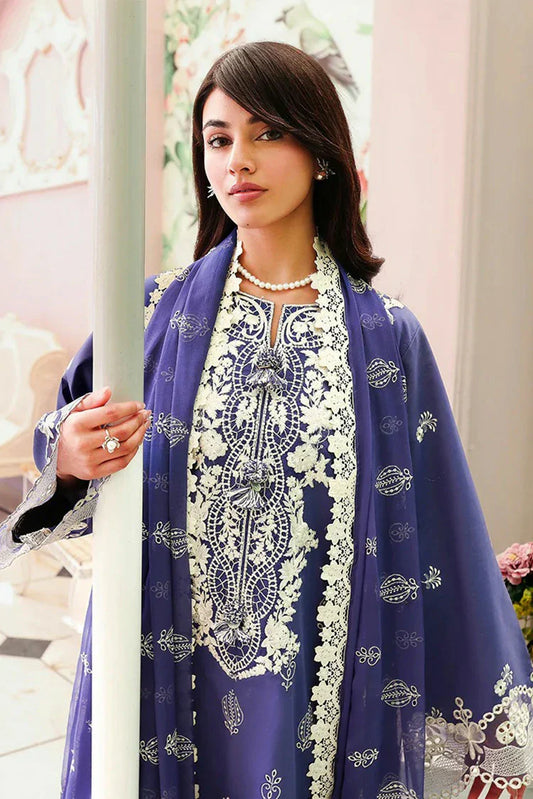Roheenaz - Veil of Summer Luxury Lawn - 05 Blanc Mirage - Unstitched