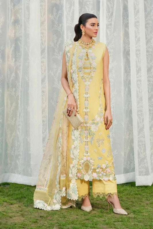 Maryam Hussain - A Floral Tale Lawn - L26-06-Sunflower - Unstitched