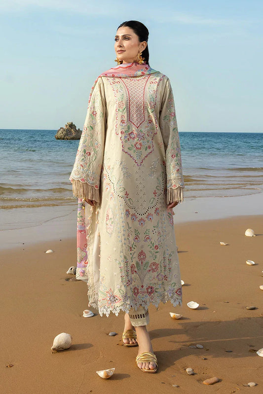 Sadaf Fawad Khan - Siraa Luxury Lawn Eid Edit - 07 Sunehri - Unstitched