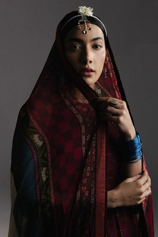 Zara Shahjahan - Anarkali Lawn - D-6 FIRDAUS - Unstitched