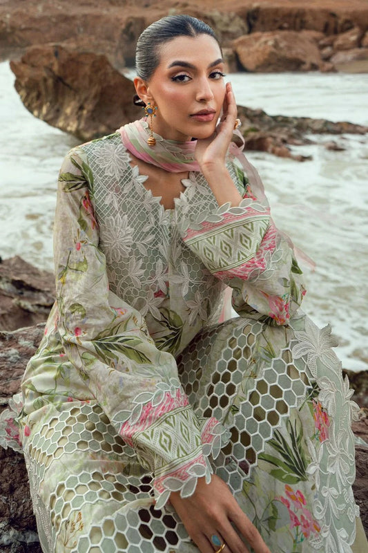 Nureh - Gardenia Embroidered and Printed Lawn Collection Vol 2 - NSG-203 - Unstitched