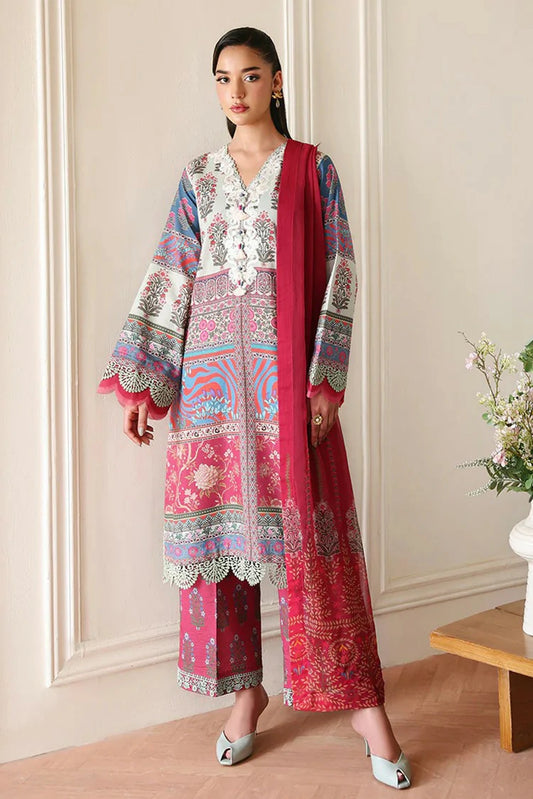 Roheenaz - Eclat Garden Printed Vol 4 - 02-Rosette Dream - Unstitched