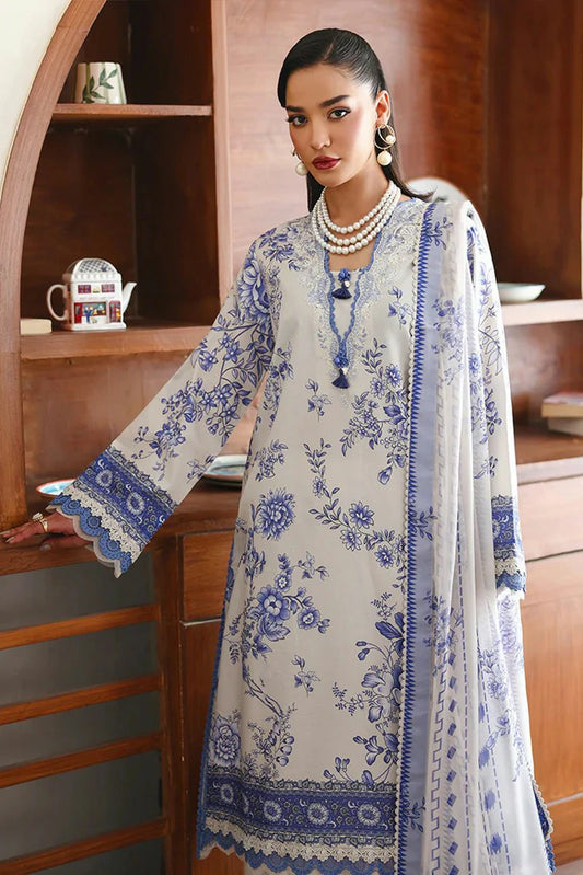 Roheenaz - Eclat Garden Printed Vol 4 - 06-Lilac Bloom - Unstitched