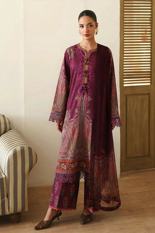 Roheenaz - Eclat Garden Printed Vol 4 - 08-Dahlia Dream - Unstitched