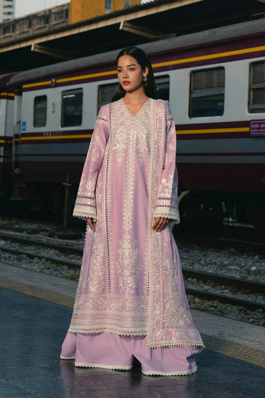 Afrozeh - Mulaqaat Embroidered Lawn Collection - 1211-Dilnasheen - Unstitched