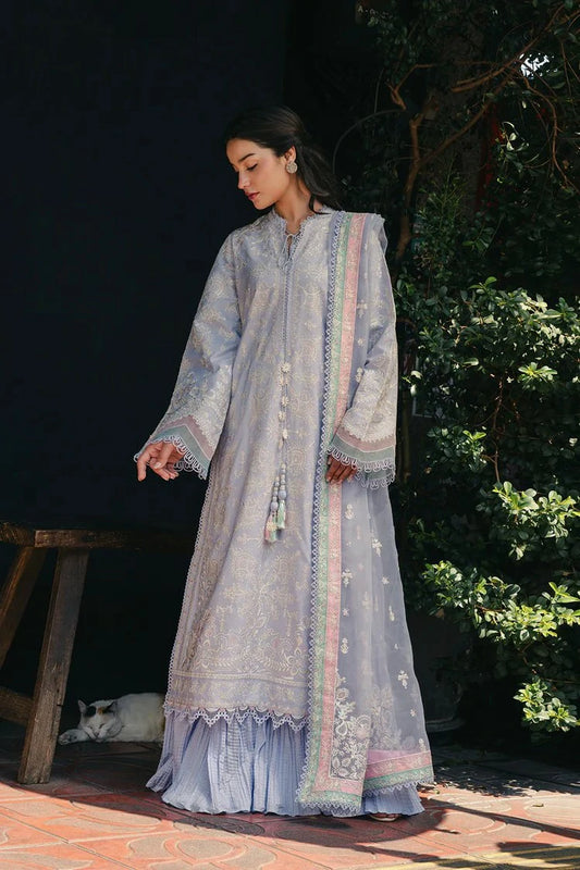 Afrozeh - Mulaqaat Embroidered Lawn Collection - 1213-Saya - Unstitched