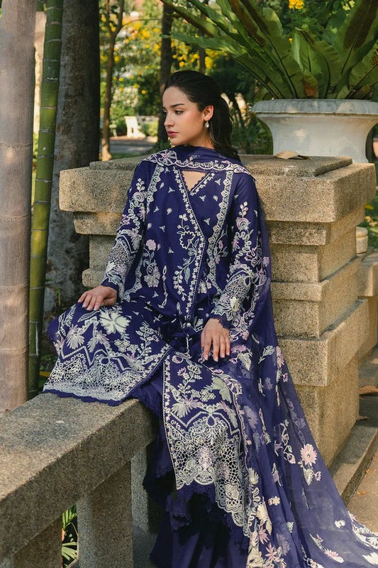 Afrozeh - Mulaqaat Embroidered Lawn Collection - 1219-Aitraaf - Unstitched