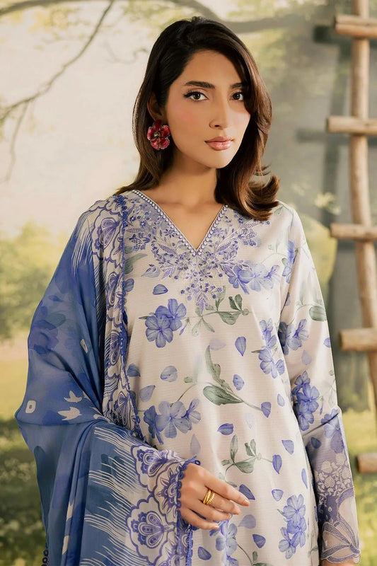 Nureh - Bloom Embroidered and Printed Lawn Collection Vol 2 - BL-16 - Unstitched