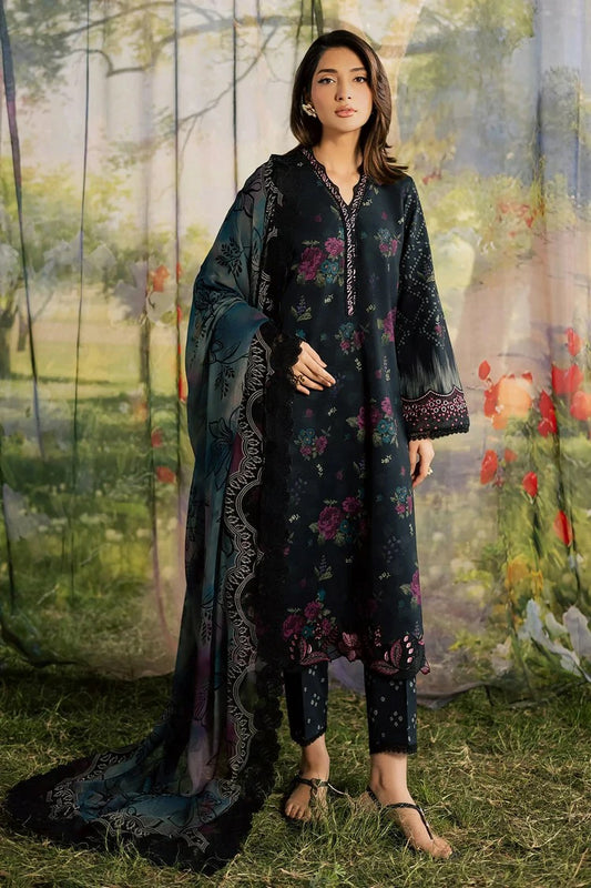 Nureh - Bloom Embroidered and Printed Lawn Collection Vol 2 - BL-18 - Unstitched