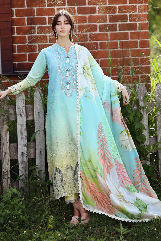 Mushq - Solace Ombre Chikankari - 02-Ethereal Pause - Unstitched