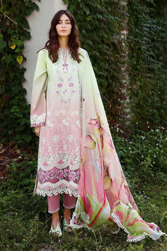 Mushq - Solace Ombre Chikankari - 04-Petal Pull - Unstitched