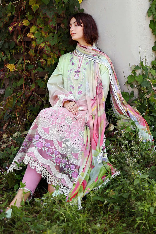 Mushq - Solace Ombre Chikankari - 04-Petal Pull - Unstitched