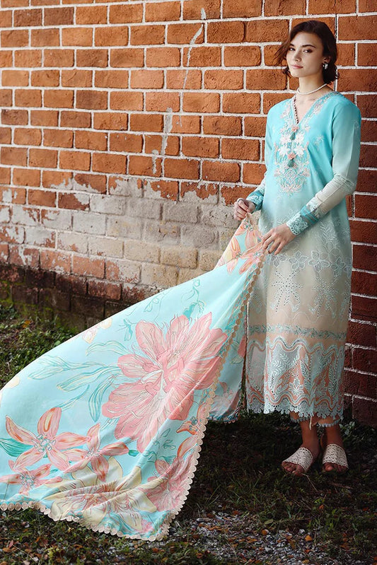 Mushq - Solace Ombre Chikankari - 06-Whispered Dawn - Unstitched