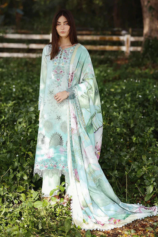 Mushq - Solace Ombre Chikankari - 08-Tranquil Muse - Unstitched