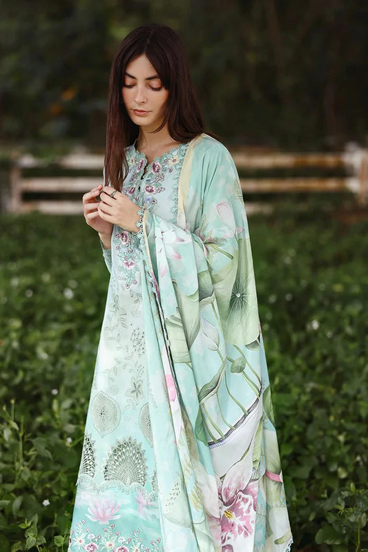 Mushq - Solace Ombre Chikankari - 08-Tranquil Muse - Unstitched