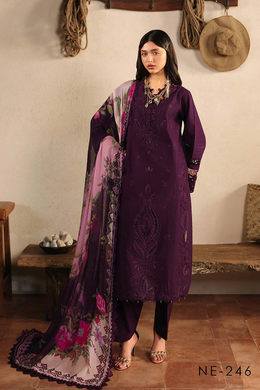 Nureh - Raha Embroidered Lawn Doria Collection Vol 2 - NE-246 - Unstitched