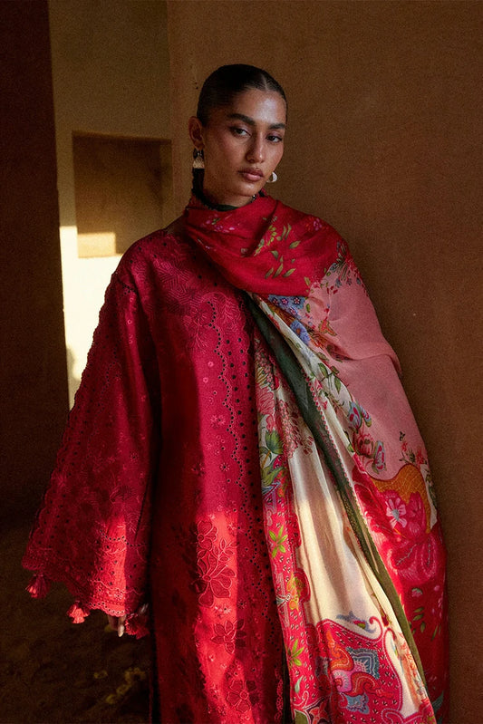 Hussain Rehar - Zan Spring Summer - D-104 Qermez - Unstitched