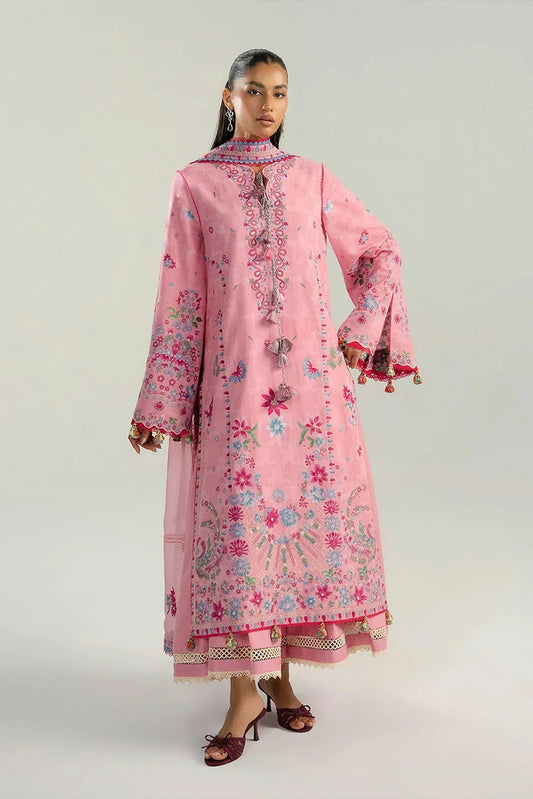 Hussain Rehar - Zan Spring Summer - D-106 Pembe - Unstitched