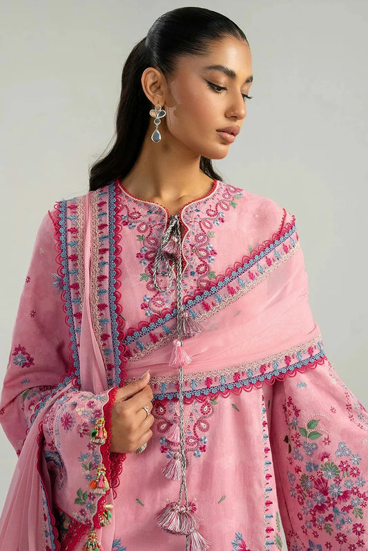 Hussain Rehar - Zan Spring Summer - D-106 Pembe - Unstitched