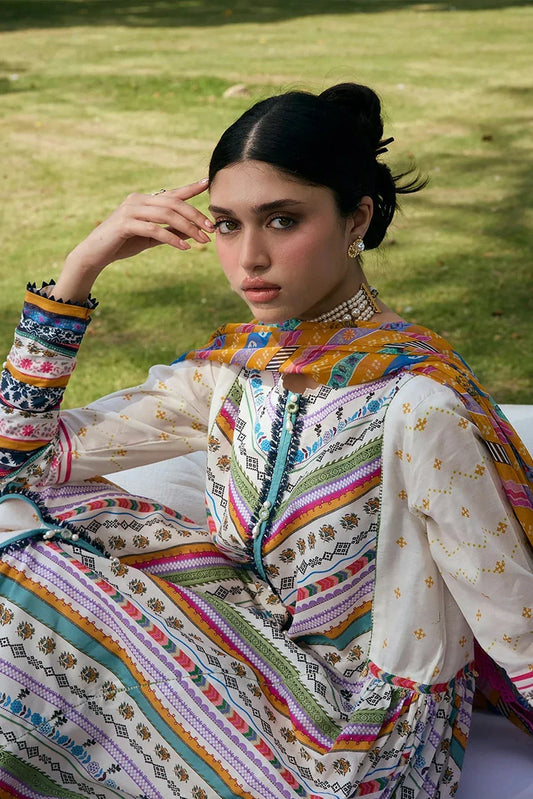 Kahf - Aangan Printed Chiffon Collection - KPS-2A YASMEEN - Unstitched