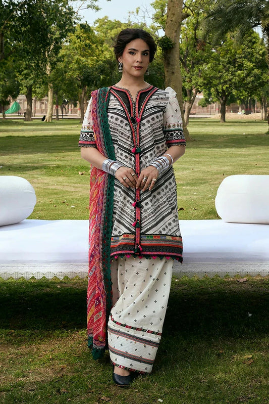 Kahf - Aangan Printed Chiffon Collection - KPS-2B MEHRUBA - Unstitched