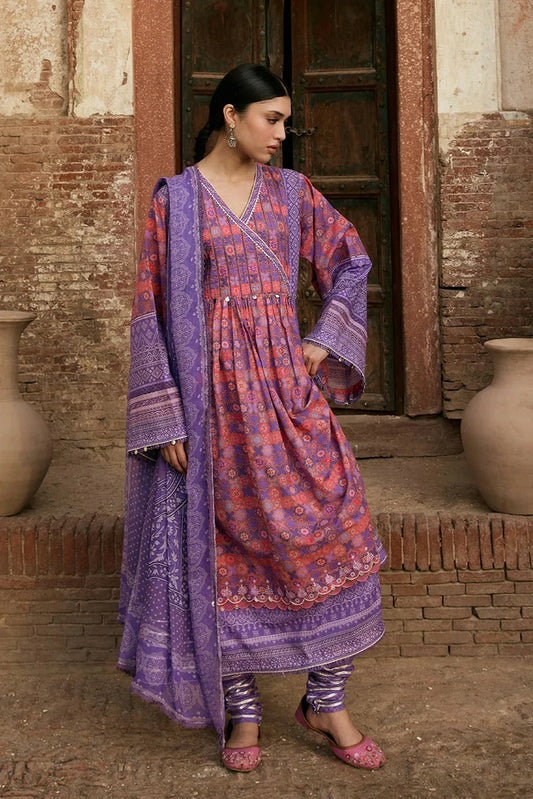 Kahf - Aangan Printed Chiffon Collection - KPS-3B ZARMEENA - Unstitched