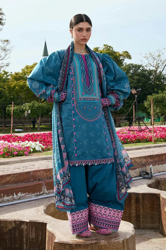 Kahf - Aangan Printed Chiffon Collection - KPS-4A FALAK ARA - Unstitched