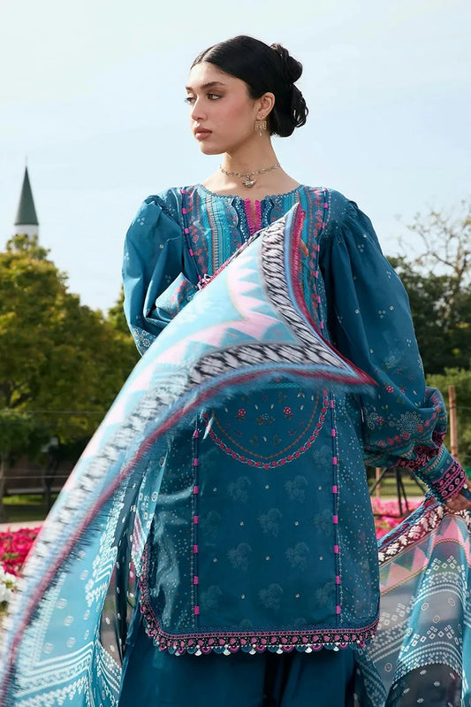 Kahf - Aangan Printed Chiffon Collection - KPS-4A FALAK ARA - Unstitched