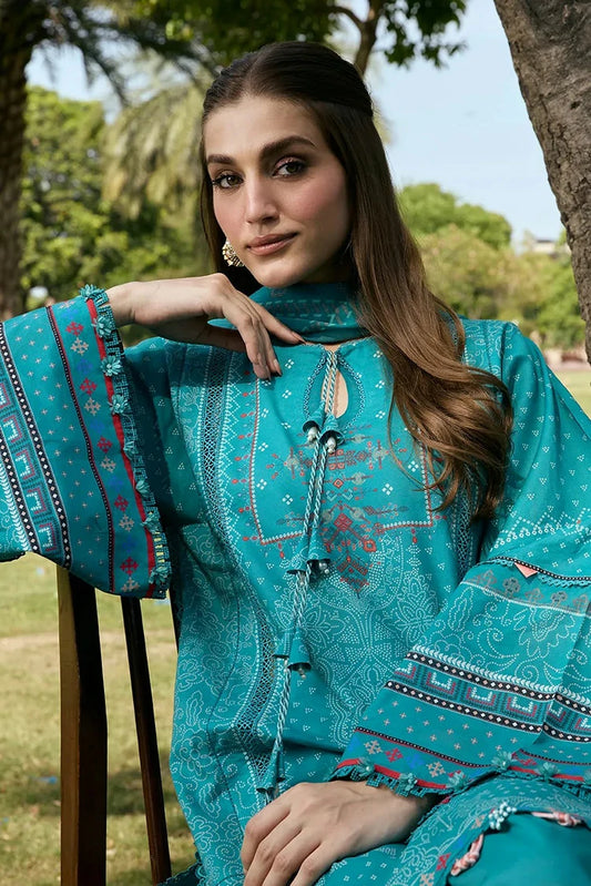 Kahf - Aangan Printed Chiffon Collection - KPS-5B KEHKASHAN - Unstitched