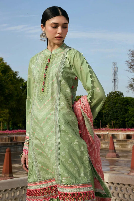 Kahf - Aangan Printed Chiffon Collection - KPS-6B GUL-BAHAR - Unstitched