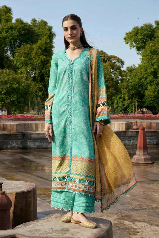 Kahf - Aangan Printed Chiffon Collection - KPS-7A NAZISH - Unstitched