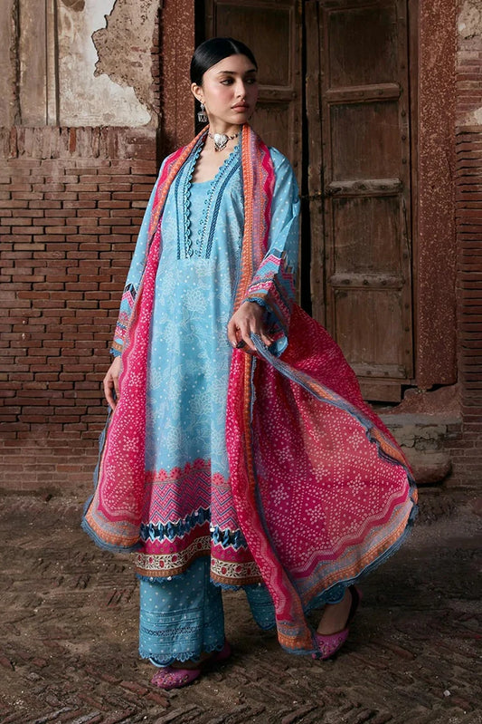 Kahf - Aangan Printed Chiffon Collection - KPS-7B SHABNAM - Unstitched