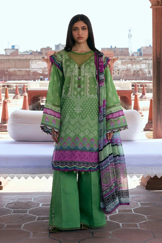 Kahf - Aangan Printed Chiffon Collection - KPS-8B RUMI - Unstitched