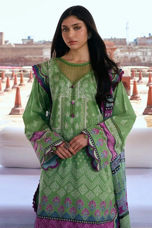 Kahf - Aangan Printed Chiffon Collection - KPS-8B RUMI - Unstitched