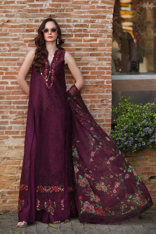 Noor by Saadia Asad - Noor Luxury Eid Schiffli Laserkari - Design 10 - Unstitched