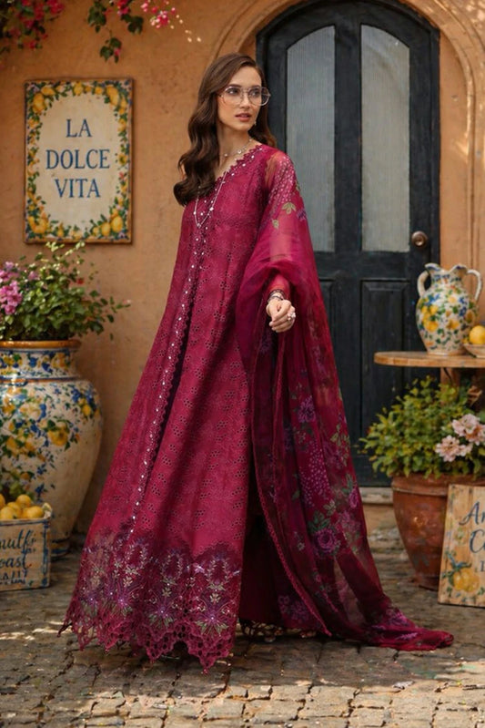 Noor by Saadia Asad - Noor Luxury Eid Schiffli Laserkari - Design 04 - Unstitched