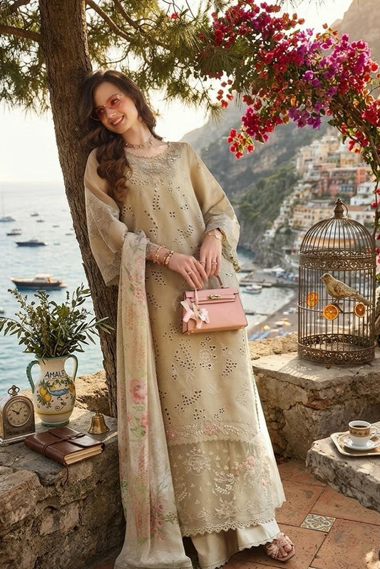Noor by Saadia Asad - Noor Luxury Eid Schiffli Laserkari - Design 07 - Unstitched