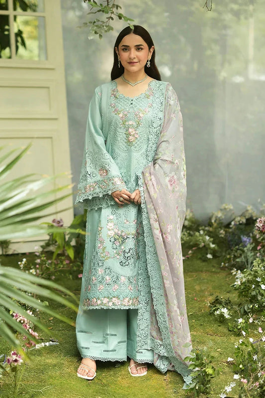 Elaf - Luxury Lawn Unstitched Vol 2 - ELQ-6B MINT STORY - Unstitched