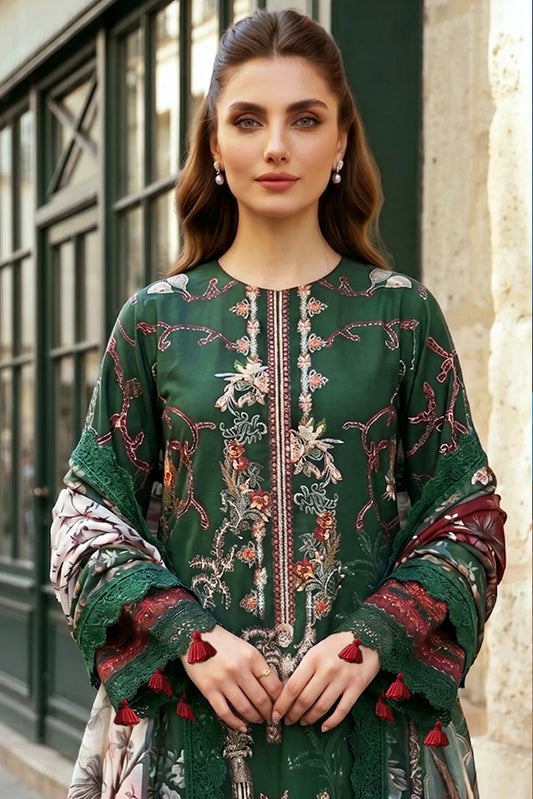 Asifa & Nabeel - Summer Lawn Soiree - Green Majestic (SL26-01) - Unstitched