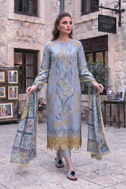 Asifa & Nabeel - Summer Lawn Soiree - Ash Elegance (SL26-07) - Unstitched