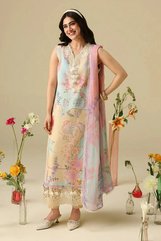 Mushq - Soleil Hemline Prints - 01-Bellarosa - Unstitched