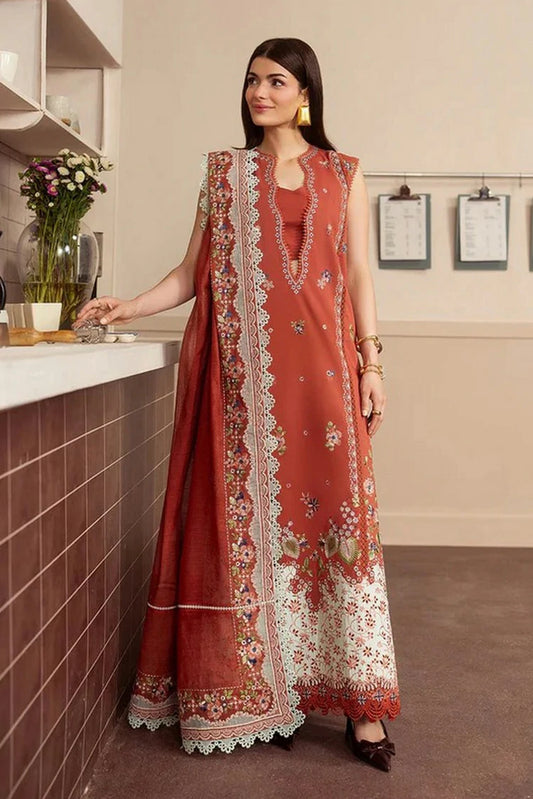 Ayzel - Brewed Luxury Lawn - 1262-Toffee - Unstitched