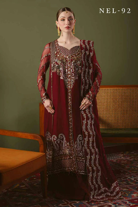 Nureh - Elaya Luxury Chiffon Collection Vol 2 - NEL-92 - Unstitched