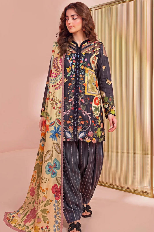 Asifa & Nabeel - Yakin Printed Lawn - Marigold (YKL26-01) - Unstitched