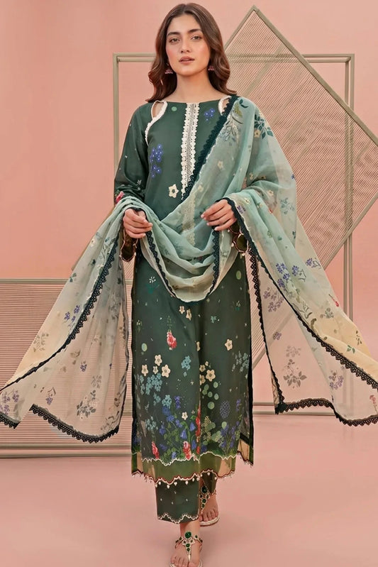 Asifa & Nabeel - Yakin Printed Lawn - Tulip (YKL26-04) - Unstitched